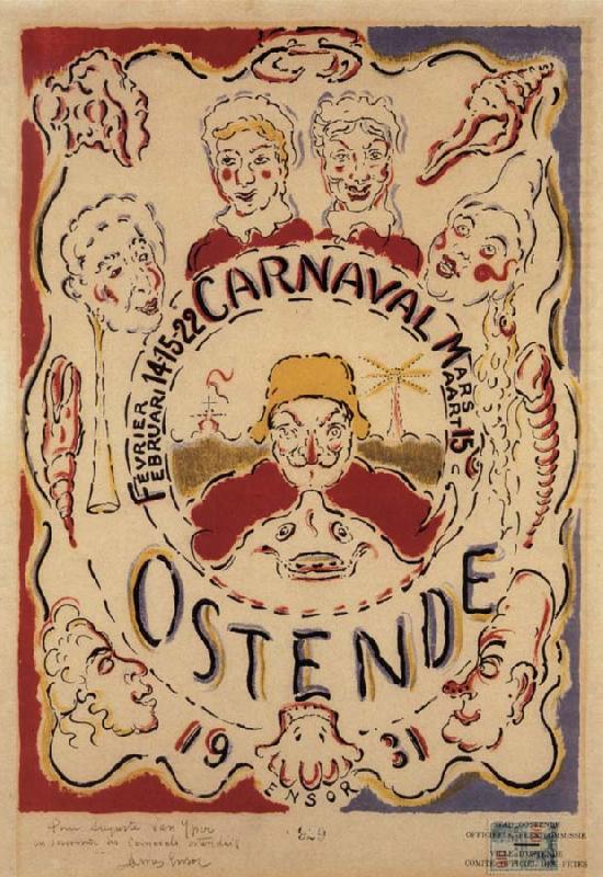 James Ensor Poster for the Carnival at Ostend china oil painting image